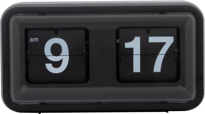 Designové nástěnné-stolní překlápěcí hodiny 00990N Lowell 26cm