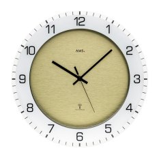 Designové nástěnné hodiny 5593 AMS řízené rádiovým signálem 38cm