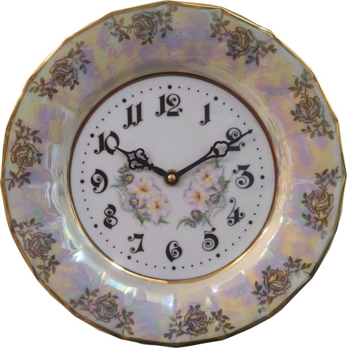 Talíř - hodiny porcelánové 2044