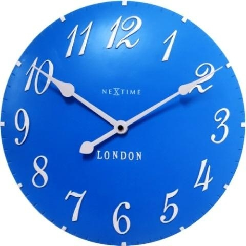 Designové nástěnné hodiny 3084bl Nextime v aglickém retro stylu 35cm