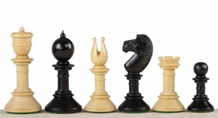 Šachové figury NORTERN UPRICHT  EBONISED 3140