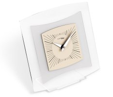 Designové stolní hodiny I804TR caffé latte IncantesimoDesign 15cm