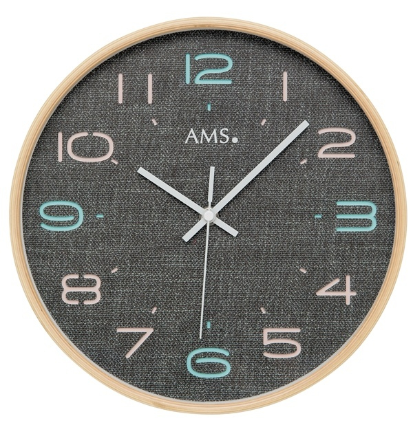 Designové nástěnné hodiny 5513 AMS řízené rádiovým signálem  28cm