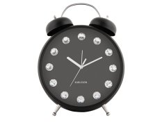 Designové stolní hodiny - budík 6019BK Karlsson 30cm