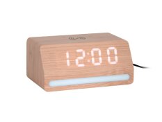 LED hodiny-budík 6078WD Karlsson s nabíječkou smartphonů 16cm
