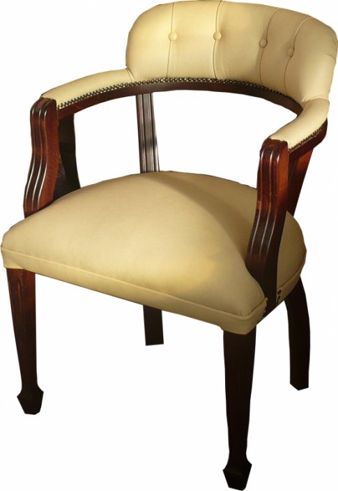 Kožená židle COURT - Barva: hnědá