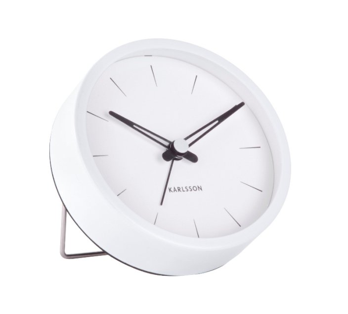 Designový budík 5835WH Karlsson 9cm