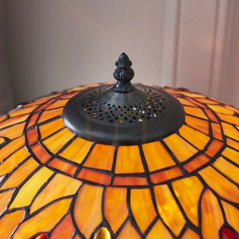 Dragonfly flame stolní lampa Tiffany 64093