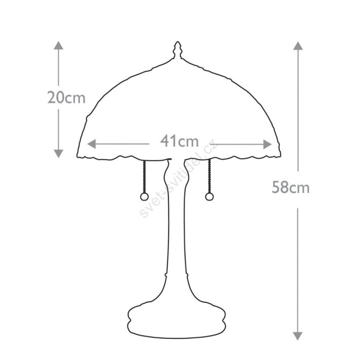 Tiffany stolní lampa LARISSA