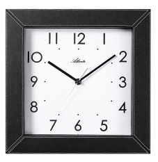 Designové kožené nástěnné hodiny AT4399 Atlanta 30cm