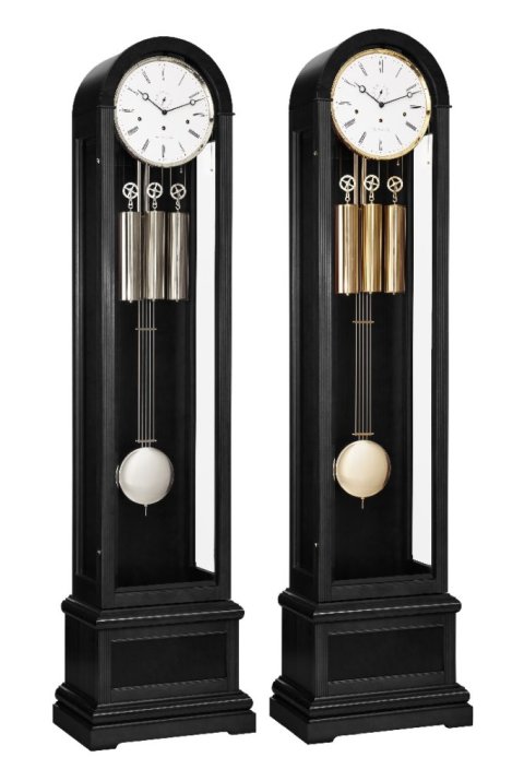 Kyvadlové hodiny podlahové Hermle 01087-740461mosaz - Barva: černá