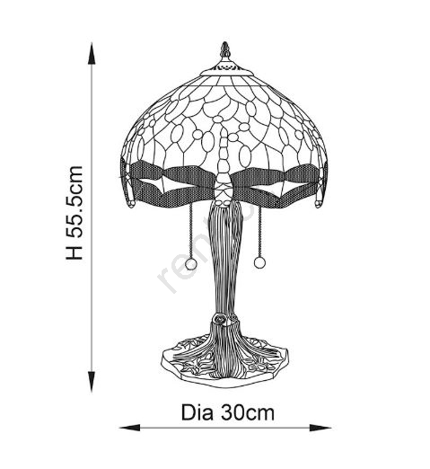 Dragonfly flame lampa Tiffany 64092