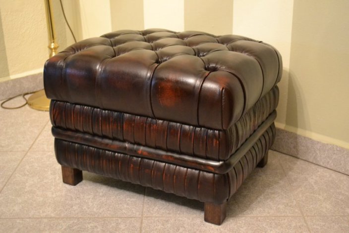 Kožená sedací souprava HILTON - křeslo - Barva: béžová