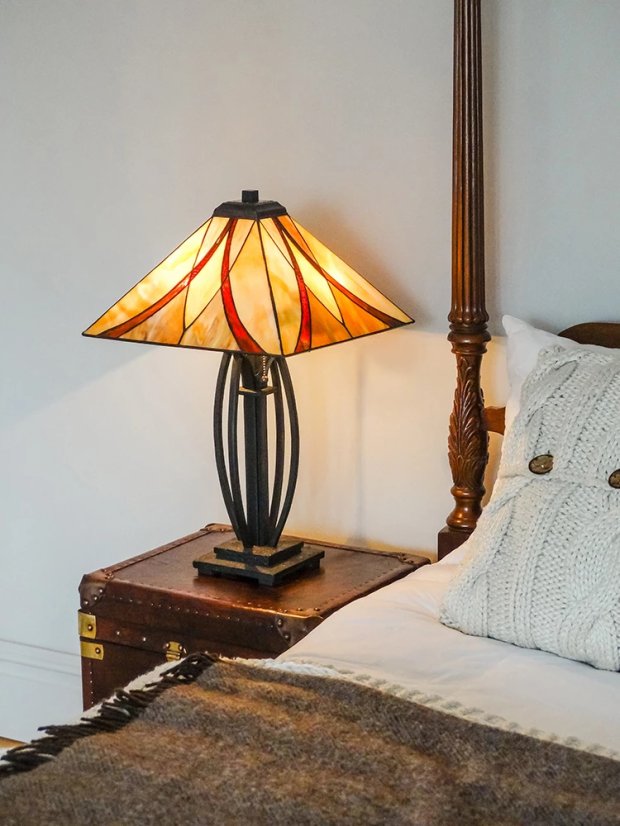 Tiffany stolní lampa ASHEVILLE