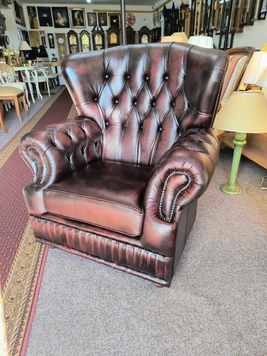 Kožená sedací souprava HILTON - křeslo - Barva: béžová