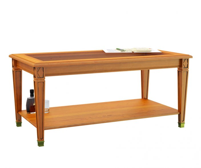 Konferenční stolek dřevěná deska 120x64 cm 06x551 - Barva: patina
