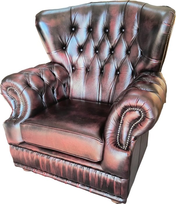 Kožená sedací souprava HILTON - křeslo - Barva: béžová