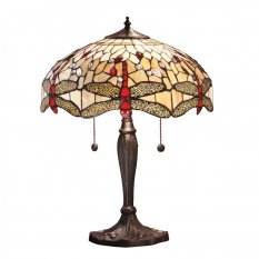 Dragonfly beige stolní lampa Tiffany 64085
