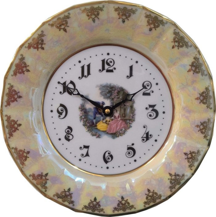 Talíř - hodiny porcelánové 2043